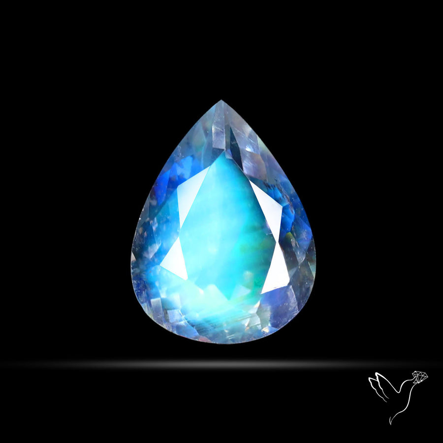 Madagascan Rainbow Moonstone Faceted Fine Gemstone High Grade