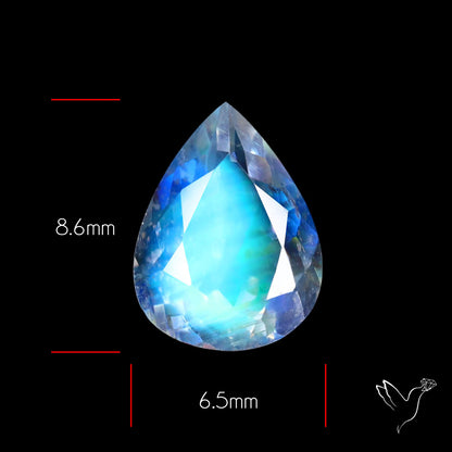 Madagascan Rainbow Moonstone Faceted Fine Gemstone High Grade