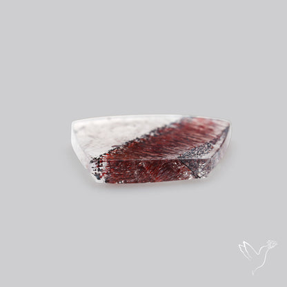 Lepidocrocite in Quartz Rare Gemstone Deep Saturated Red Lepidocrocite