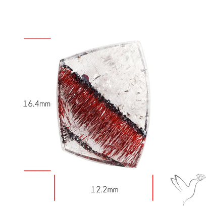 Lepidocrocite in Quartz Rare Gemstone Deep Saturated Red Lepidocrocite