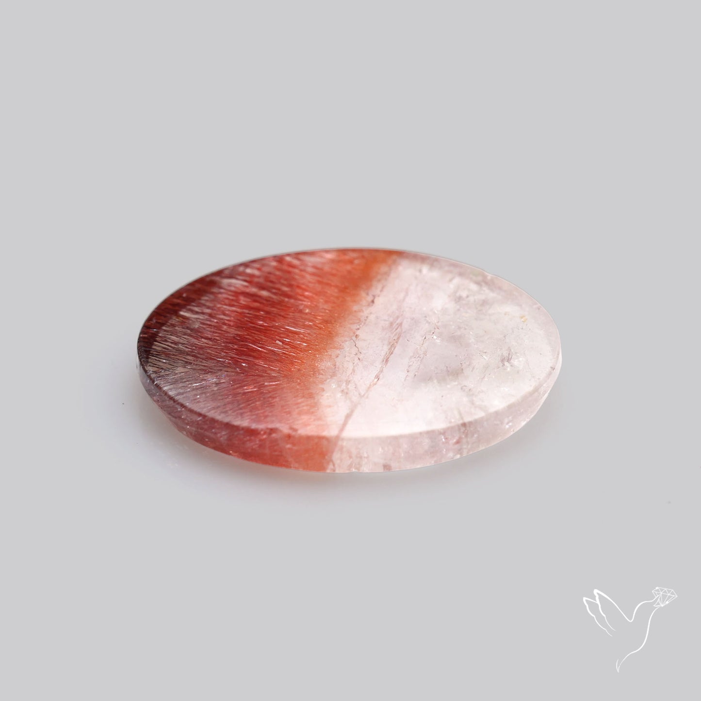Lepidocrocite in Quartz Rare Gemstone Deep Saturated Red Lepidocrocite