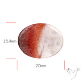 Lepidocrocite in Quartz Rare Gemstone Deep Saturated Red Lepidocrocite