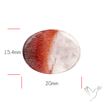 Lepidocrocite in Quartz Rare Gemstone Deep Saturated Red Lepidocrocite