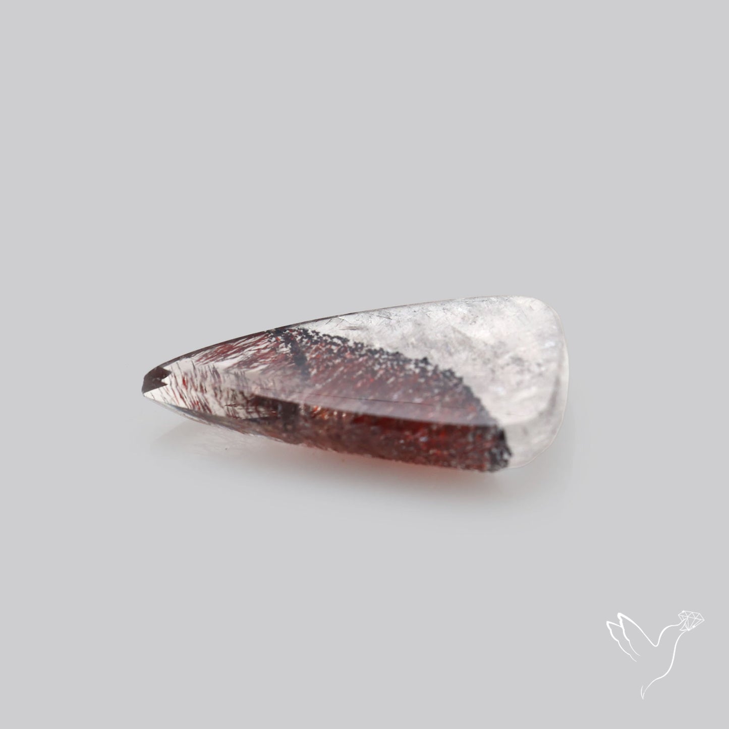 Lepidocrocite in Quartz Rare Gemstone Deep Saturated Red Lepidocrocite