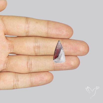 Lepidocrocite in Quartz Rare Gemstone Deep Saturated Red Lepidocrocite