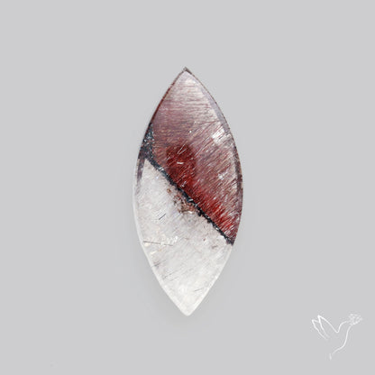 Lepidocrocite in Quartz Rare Gemstone Deep Saturated Red Lepidocrocite