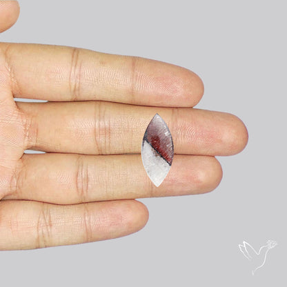 Lepidocrocite in Quartz Rare Gemstone Deep Saturated Red Lepidocrocite