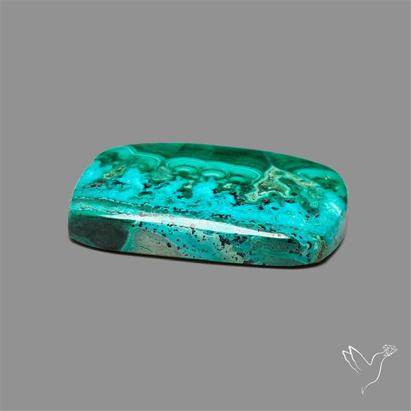 Chrysocolla In Malachite Cabochon