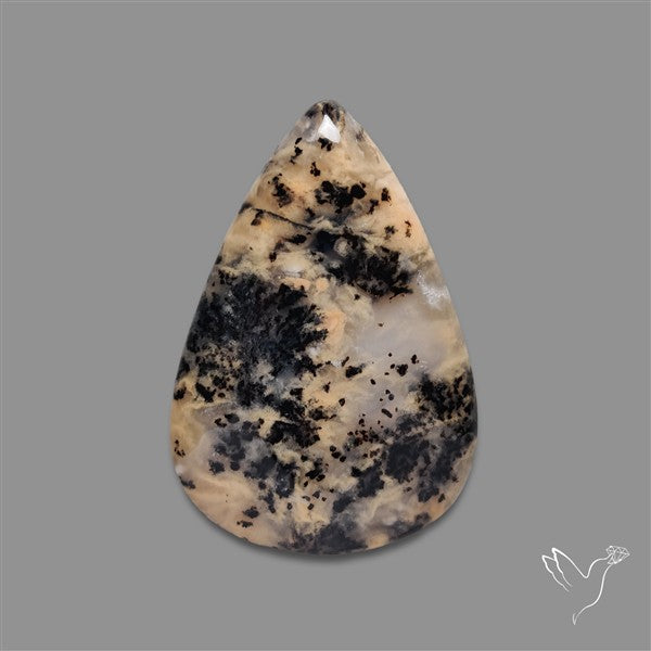 Australian Yellow Dendritic Agate Cabochon