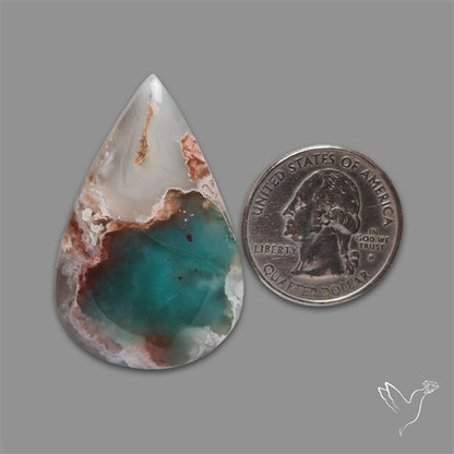 Aqua Chrysoprase Cabochon Deep Paraiba Gem