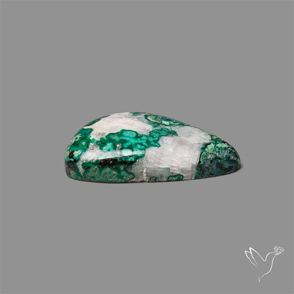 Malachite and Gemsilica with Quartz Cabochon