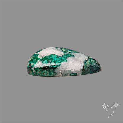 Malachite and Gemsilica with Quartz Cabochon