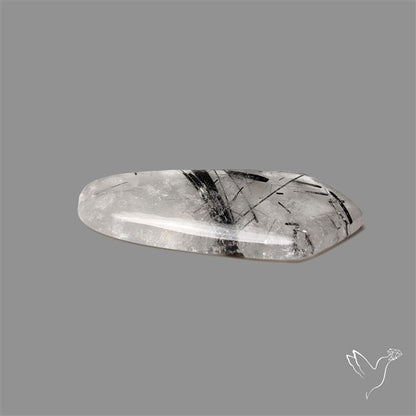 Black Tourmalinated Quartz Cabochon