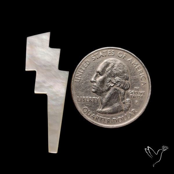 Mother Of Pearl Lightning Bolt Carving