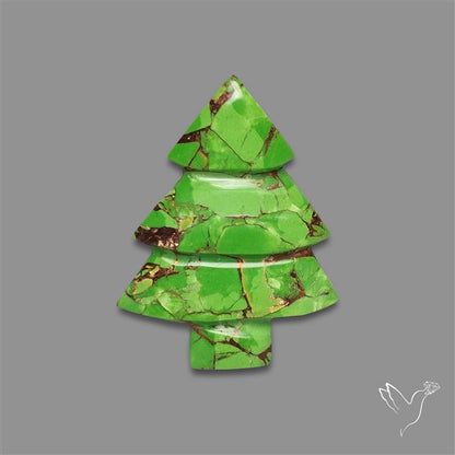 Green Mohave Turquoise Christmas Tree Carving