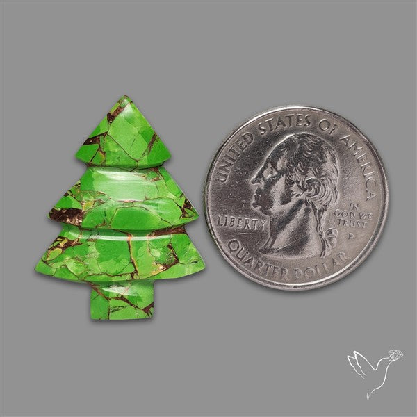 Green Mohave Turquoise Christmas Tree Carving