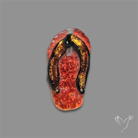Dichroic Glass Slipper Carving