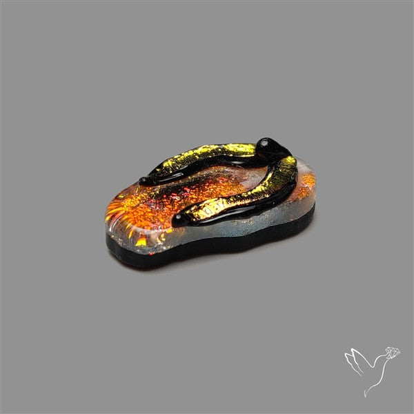 Dichroic Glass Slipper Carving