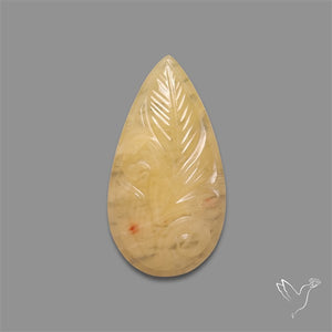 Orange Aventurine Mughal Carving