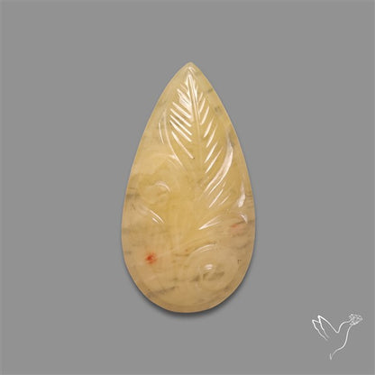 Orange Aventurine Mughal Carving