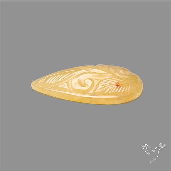 Orange Aventurine Mughal Carving