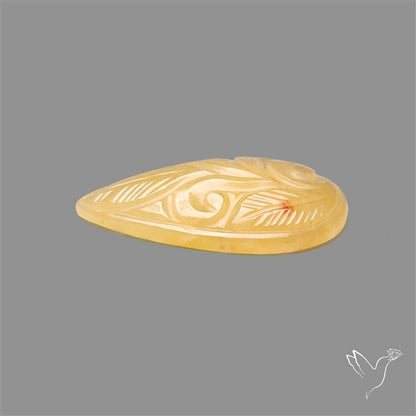 Orange Aventurine Mughal Carving