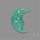 Gemmy Chrysoprase Mughal Carving Crescent