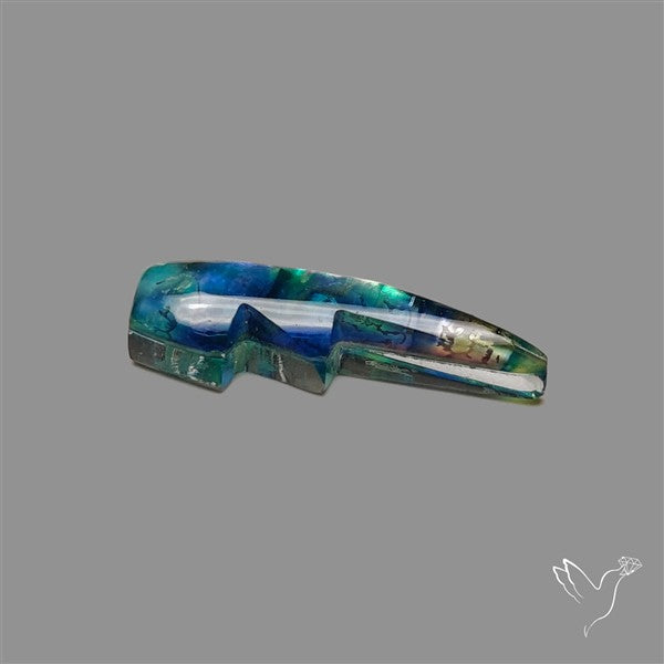 Dichroic Glass Lightning Bolt Carving