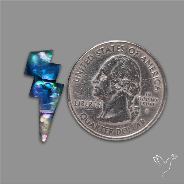Dichroic Glass Lightning Bolt Carving