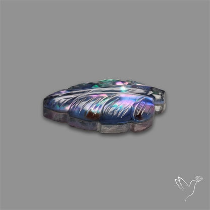 Dichroic Glass Leaf Carving