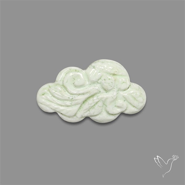 Citron Chrysoprase Mughal Carving Cloud