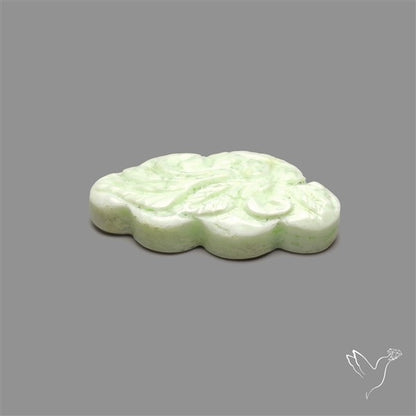 Citron Chrysoprase Mughal Carving Cloud