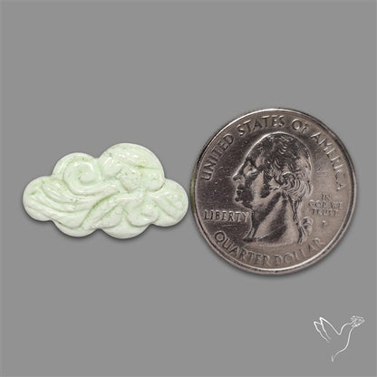 Citron Chrysoprase Mughal Carving Cloud