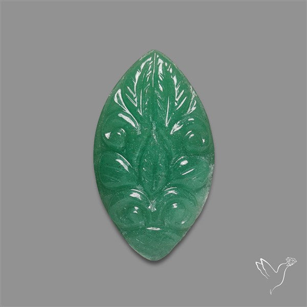 Gemmy Chrysoprase Mughal Carving