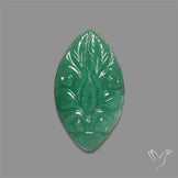 Gemmy Chrysoprase Mughal Carving