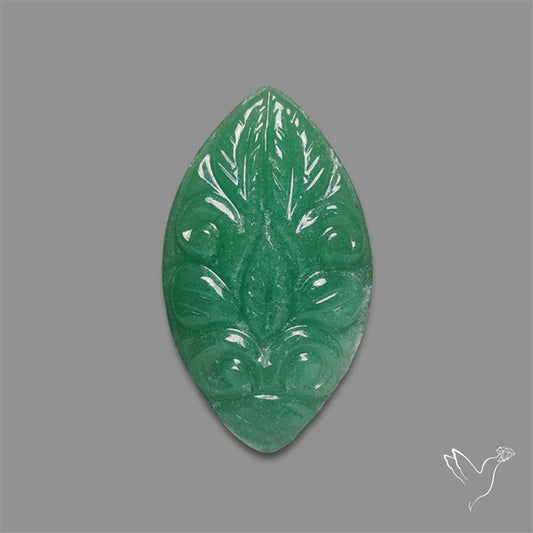 Gemmy Chrysoprase Mughal Carving