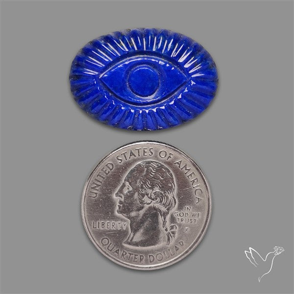 Lapis Lazuli Evil Eye Carving