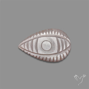 Grey Moonstone Evil Eye Carving
