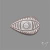 Grey Moonstone Evil Eye Carving