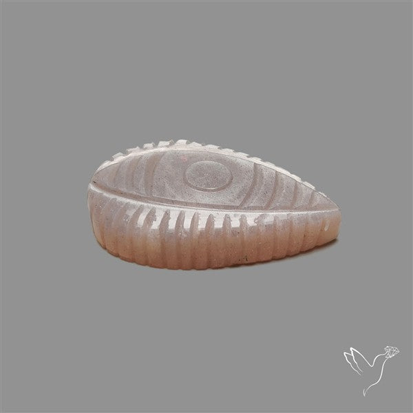 Grey Moonstone Evil Eye Carving