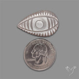 Grey Moonstone Evil Eye Carving
