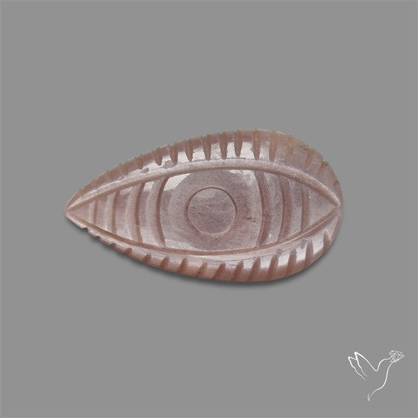 Grey Moonstone Evil Eye Carving