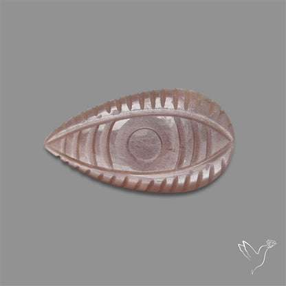 Grey Moonstone Evil Eye Carving