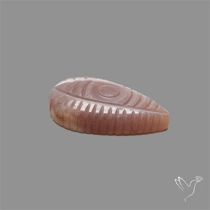 Grey Moonstone Evil Eye Carving