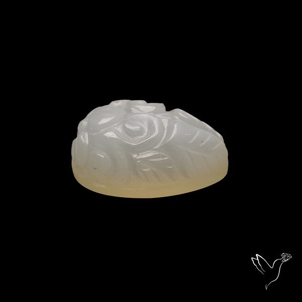 White Moonstone Mughal Carving