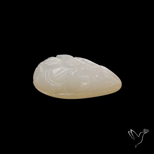 White Moonstone Mughal Carving