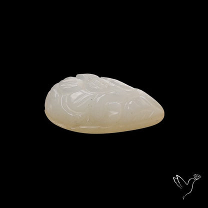 White Moonstone Mughal Carving