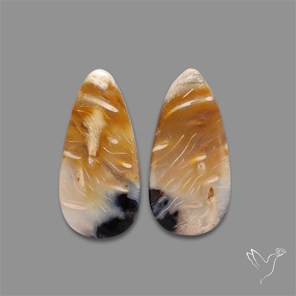 Indonesian Pamlroot Agate Pair