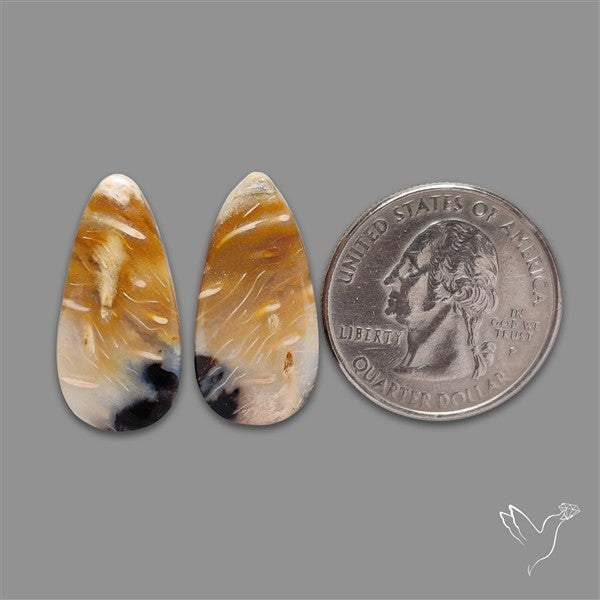 Indonesian Pamlroot Agate Pair