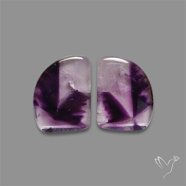 Trapiche Amethyst Pair